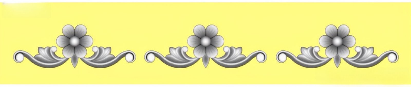 Mix - MIX-61 Floral Border Decorative Relief Carving 3D Model